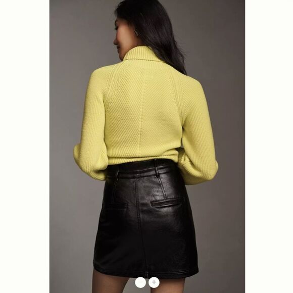 Anthropologie Pilcro Bombshell Faux Leather Mini Skirt - Picture 3 of 3